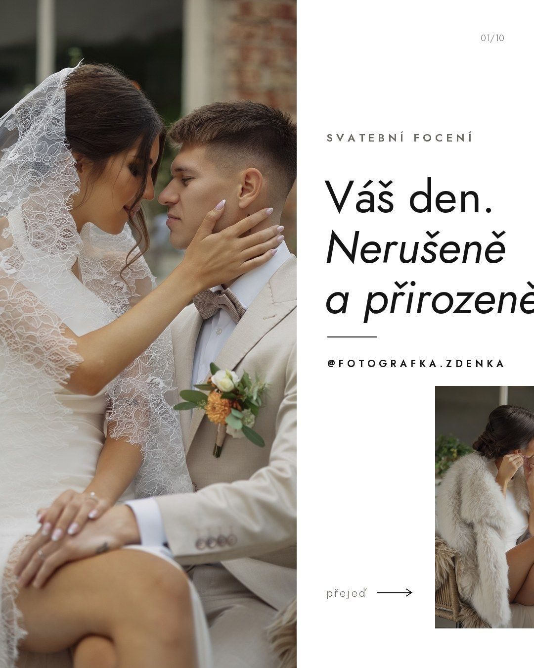 Svatební focení – Váš den. Nerušeně a přirozeně.