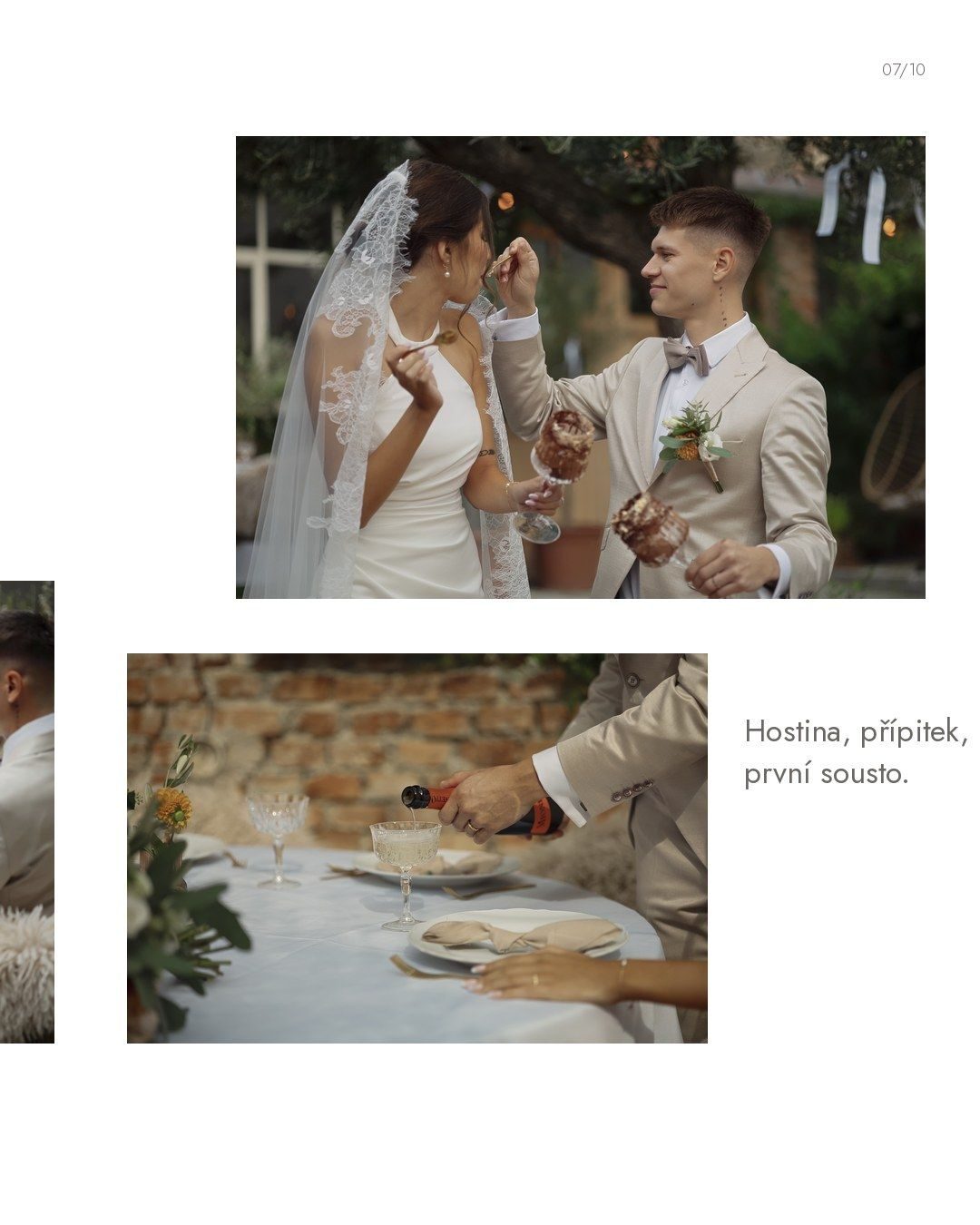 Hostina, přípitek, první sousto